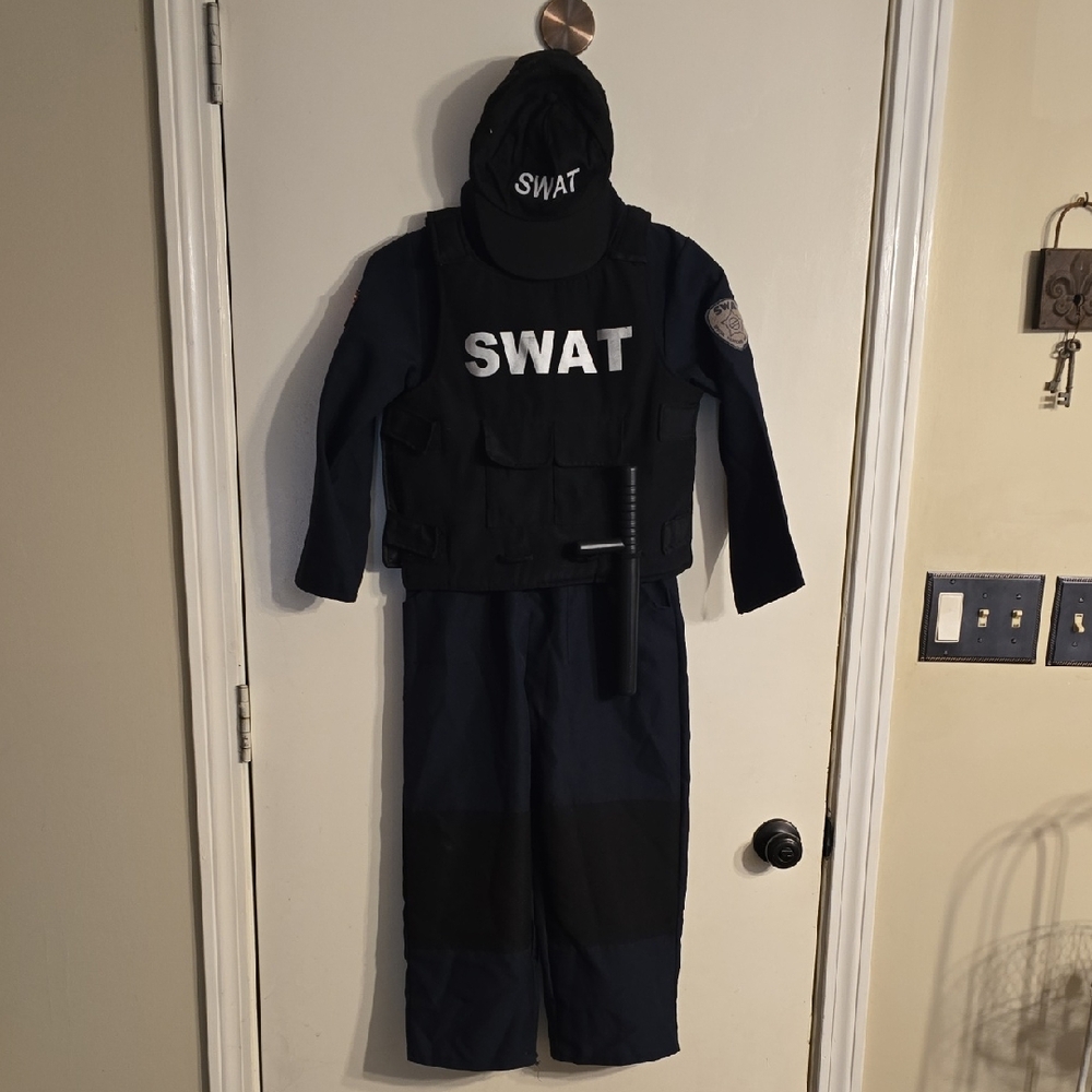 SWAT Costume Set with Vest and Cap